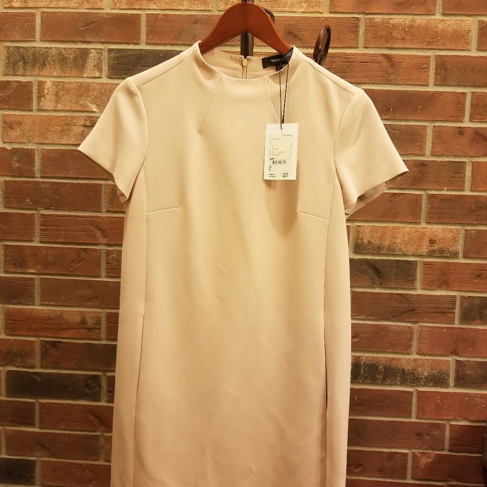 Theory dress size: 0 color: beautiful blush pink with side pocket, new with tags